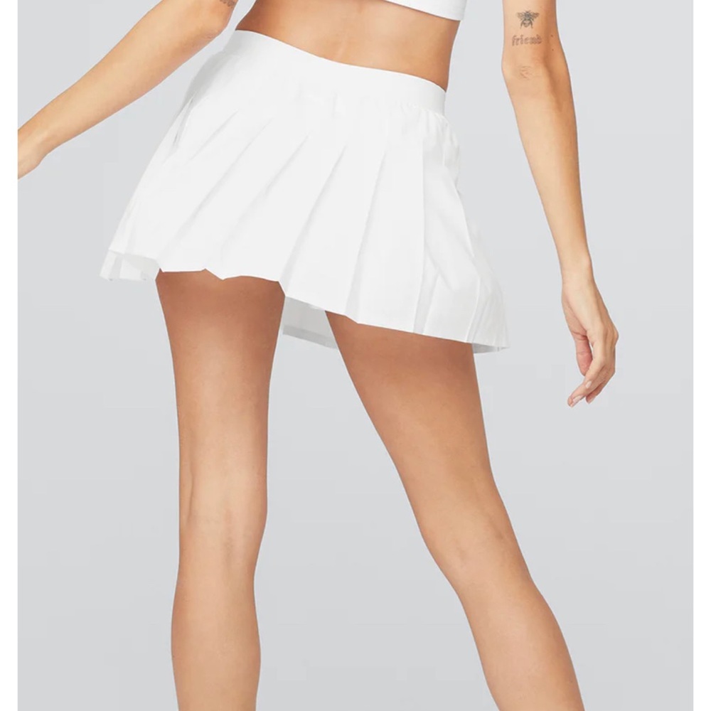Alo Varsity Tennis Skirt White Sz. Small